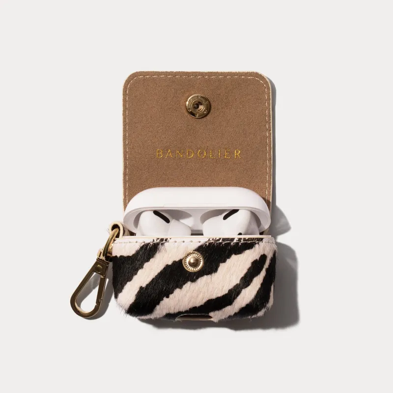 Avery AirPods Clip-On Pouch - Zebra/Gold made by Bandolier