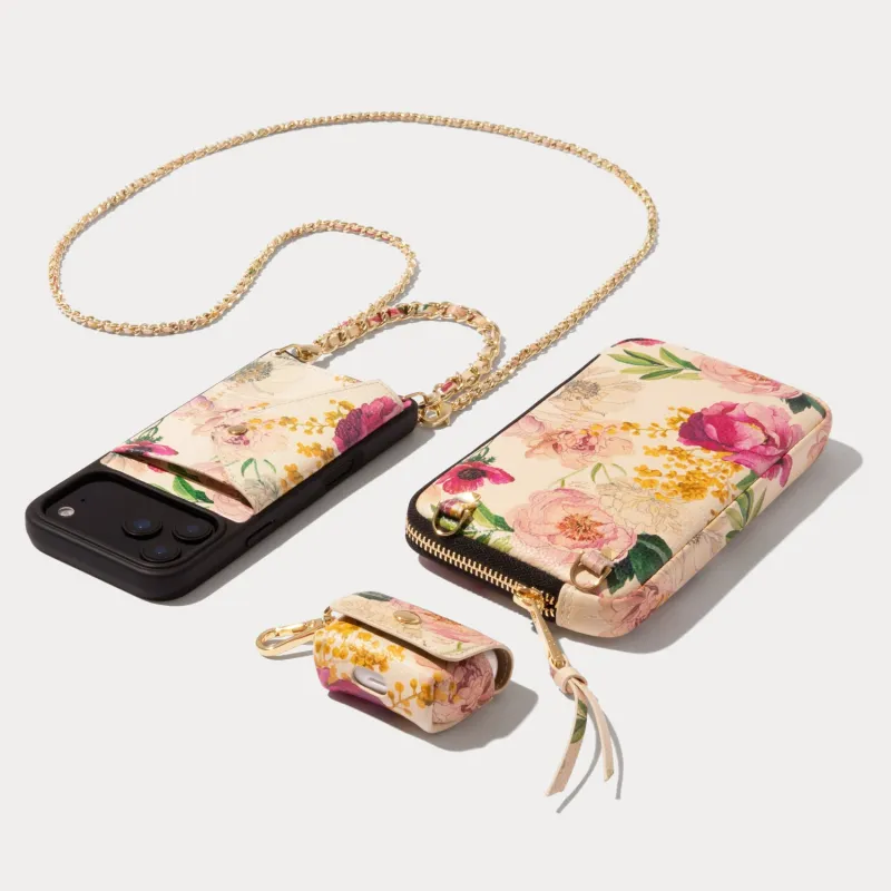 Lily Set with Expanded and AirPods - Ceci Ivory Floral/Gold sold by Bandolier