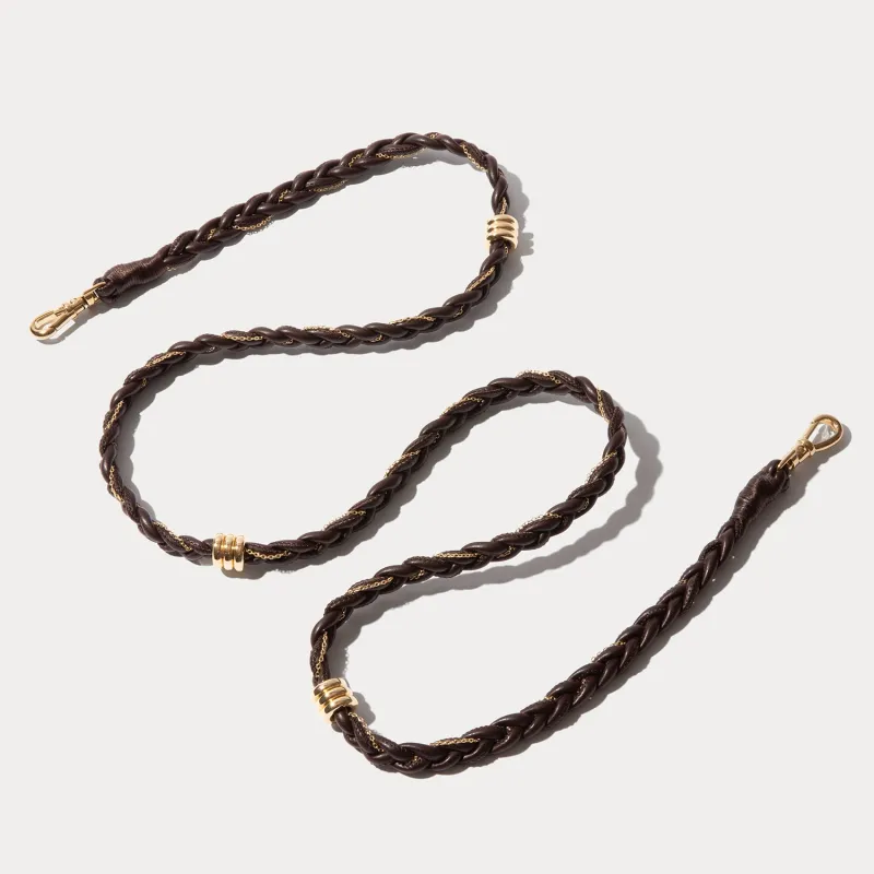 Gianna Strap - Dark Brown/Gold made by Bandolier