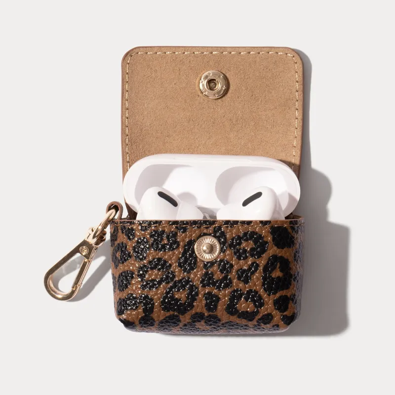 Avery AirPods Clip-On Pouch - Dark Leopard/Gold made by Bandolier