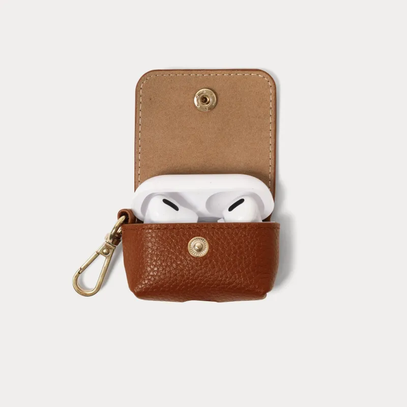 Avery AirPods Clip-On Pouch - Cognac/Gold made by Bandolier