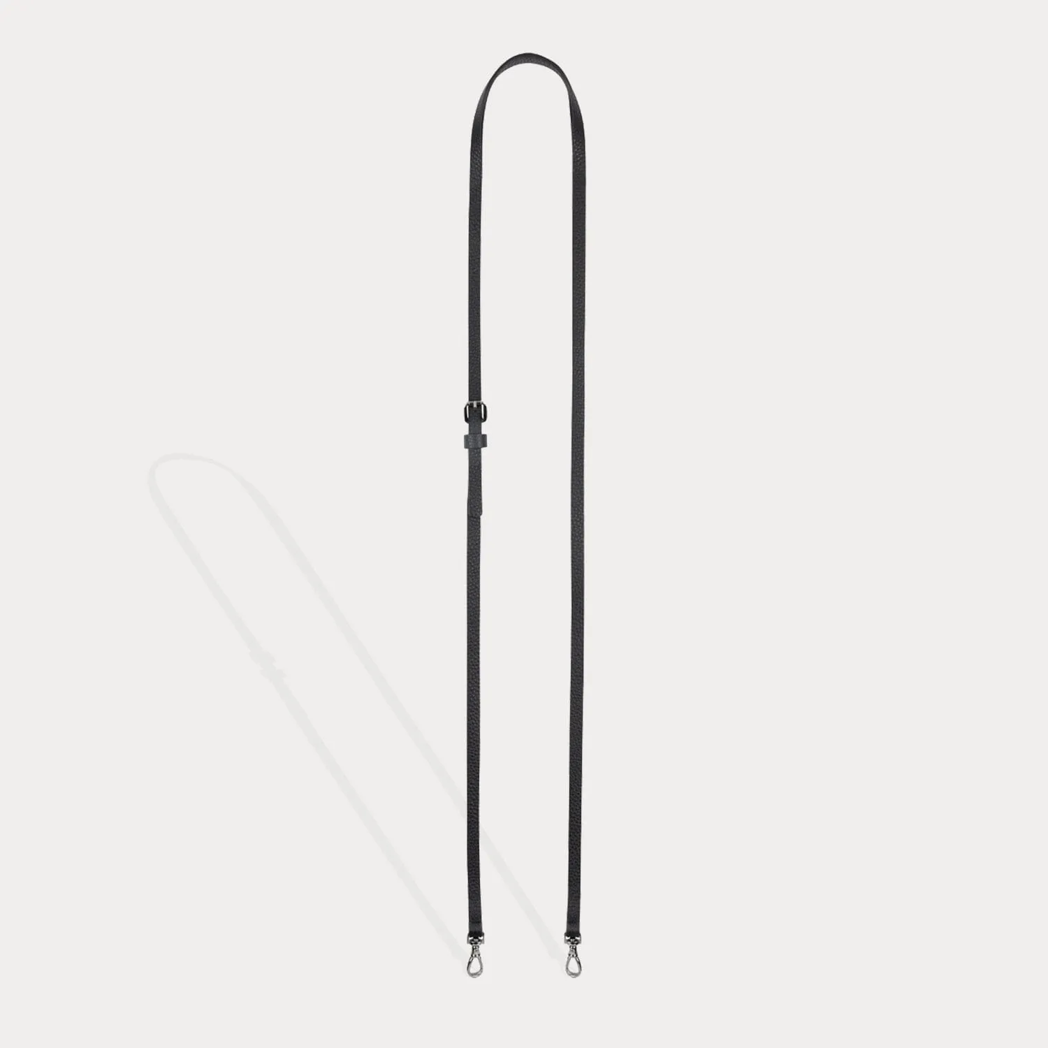 Emma Pebble Leather Adjustable Strap - Black/Pewter sold by Bandolier