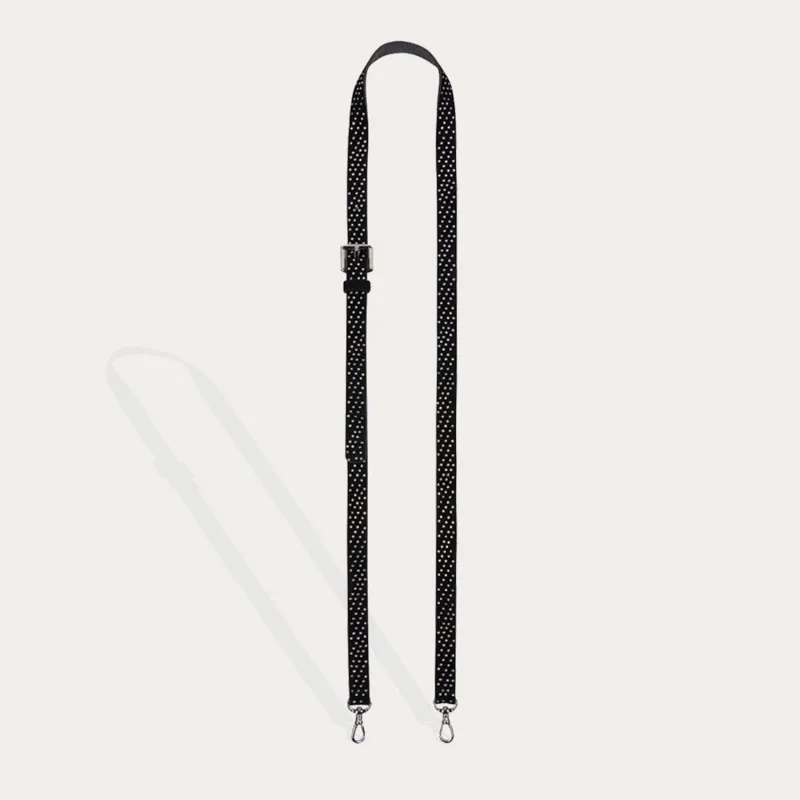 Hailey Rhinestone Strap Only - Black/Silver made by Bandolier