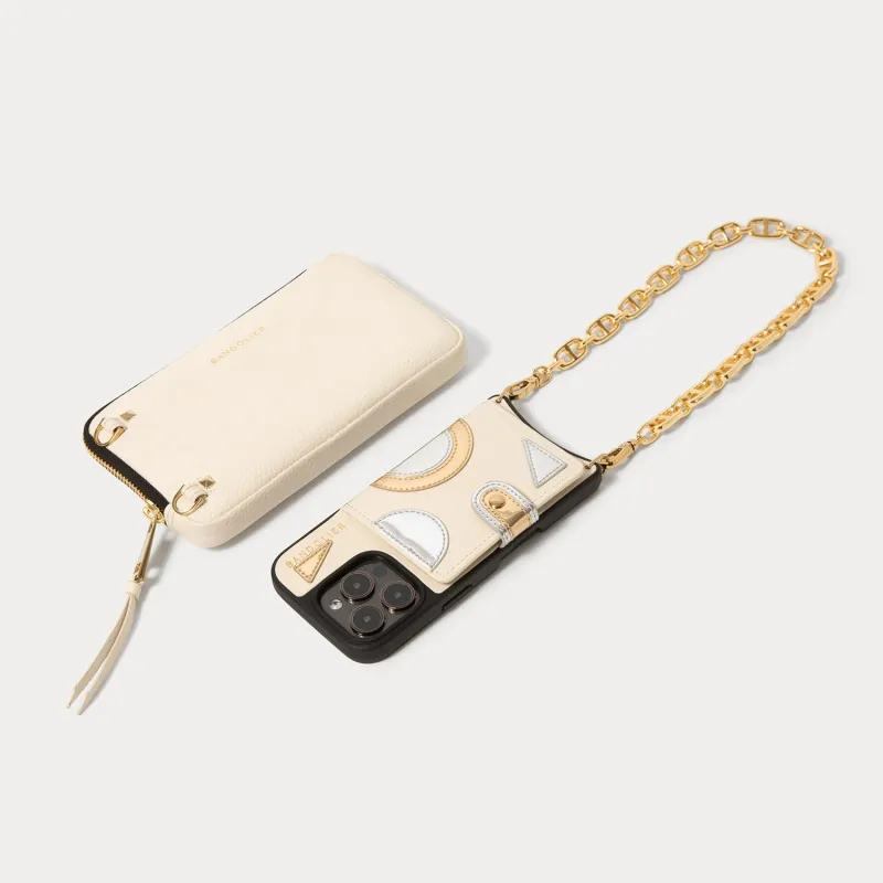 Isla Pouch Set - Ivory/Gold made by Bandolier