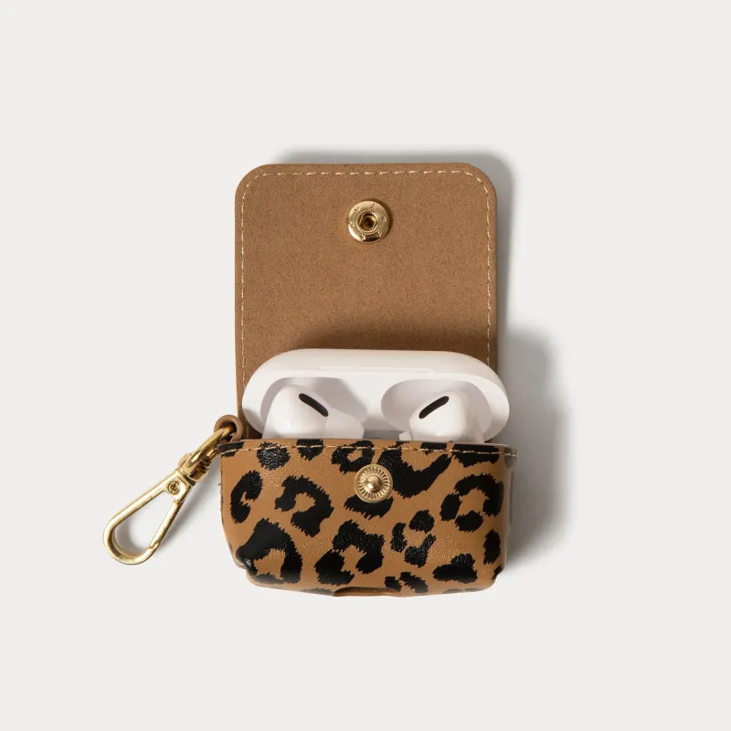 Avery AirPods Clip-On Pouch - Leopard/Gold made by Bandolier