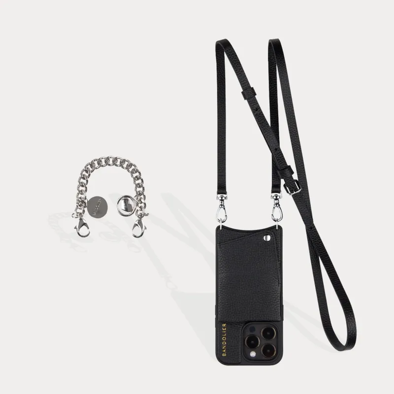 Emma + Charm Wristlet Set - Black/Silver sold by Bandolier