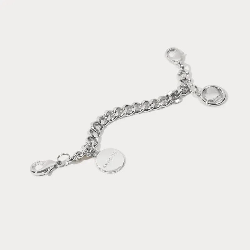Wristlet Circle Heart Charm - Silver/Silver made by Bandolier