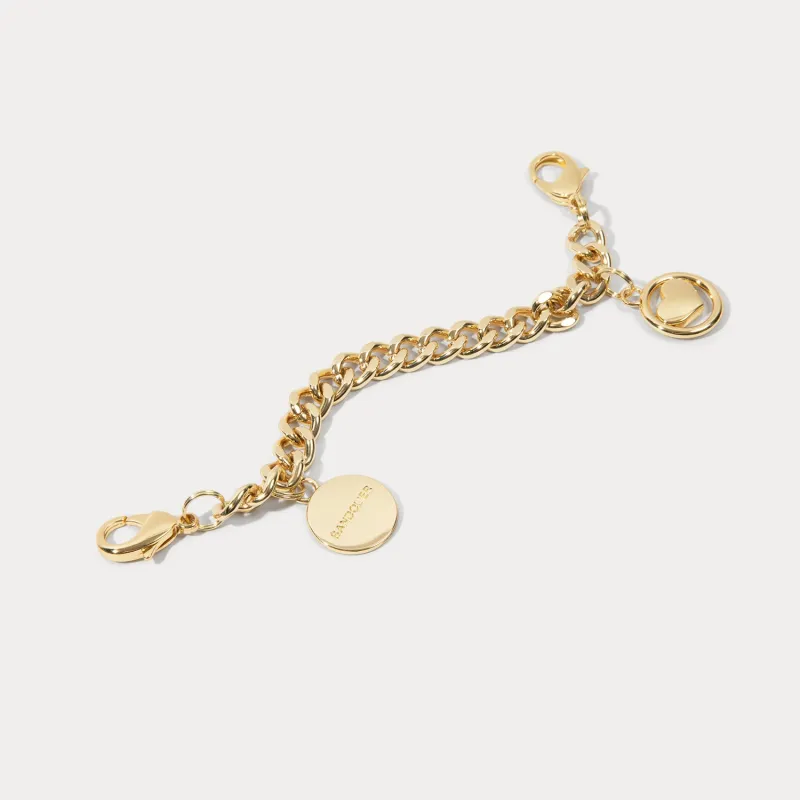 Wristlet Circle Heart Charm - Gold/Gold made by Bandolier