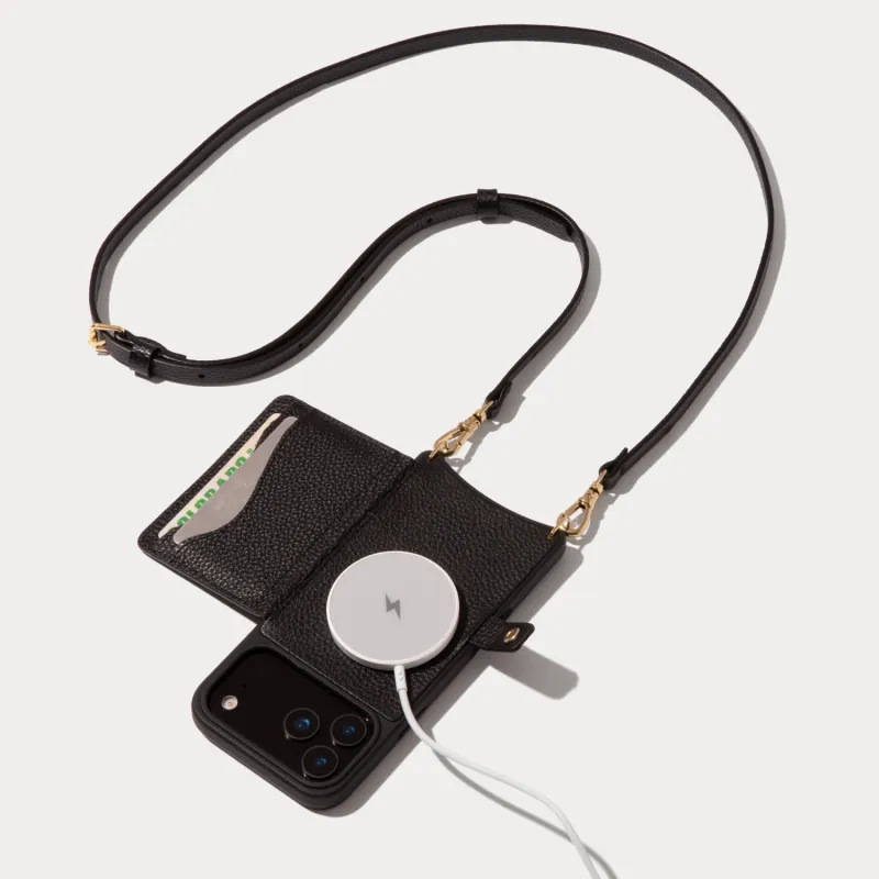 Mila MagSafe Charging Crossbody Bandolier - Black/Gold made by Bandolier