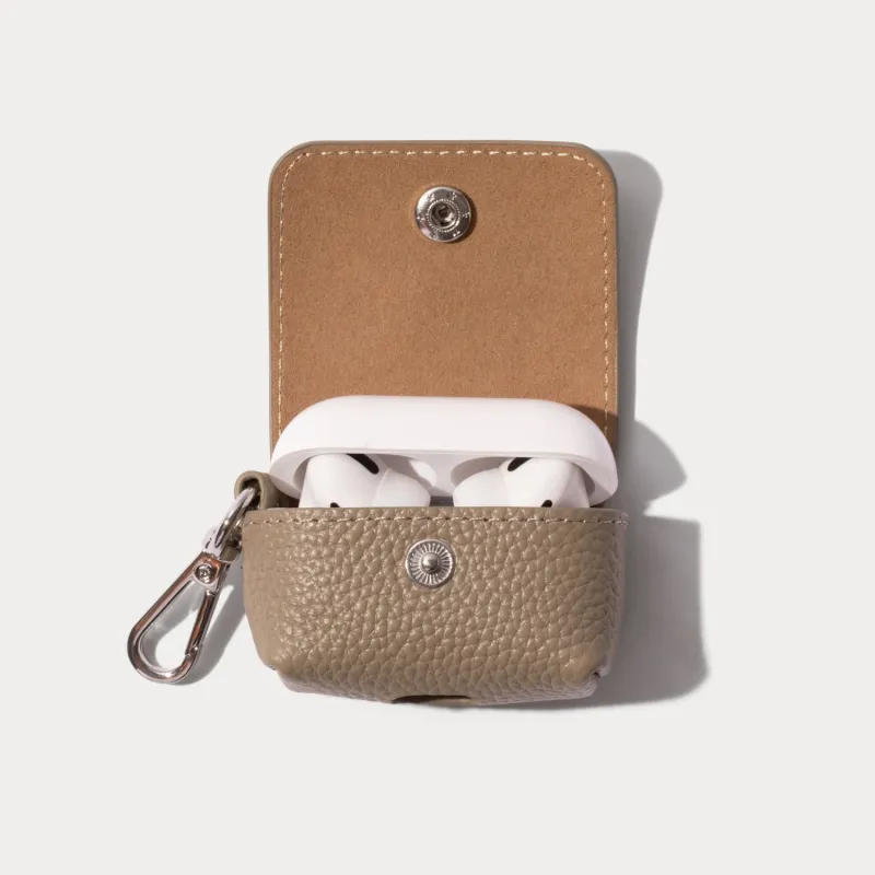 Avery AirPods Clip-On Pouch - Greige/Silver made by Bandolier