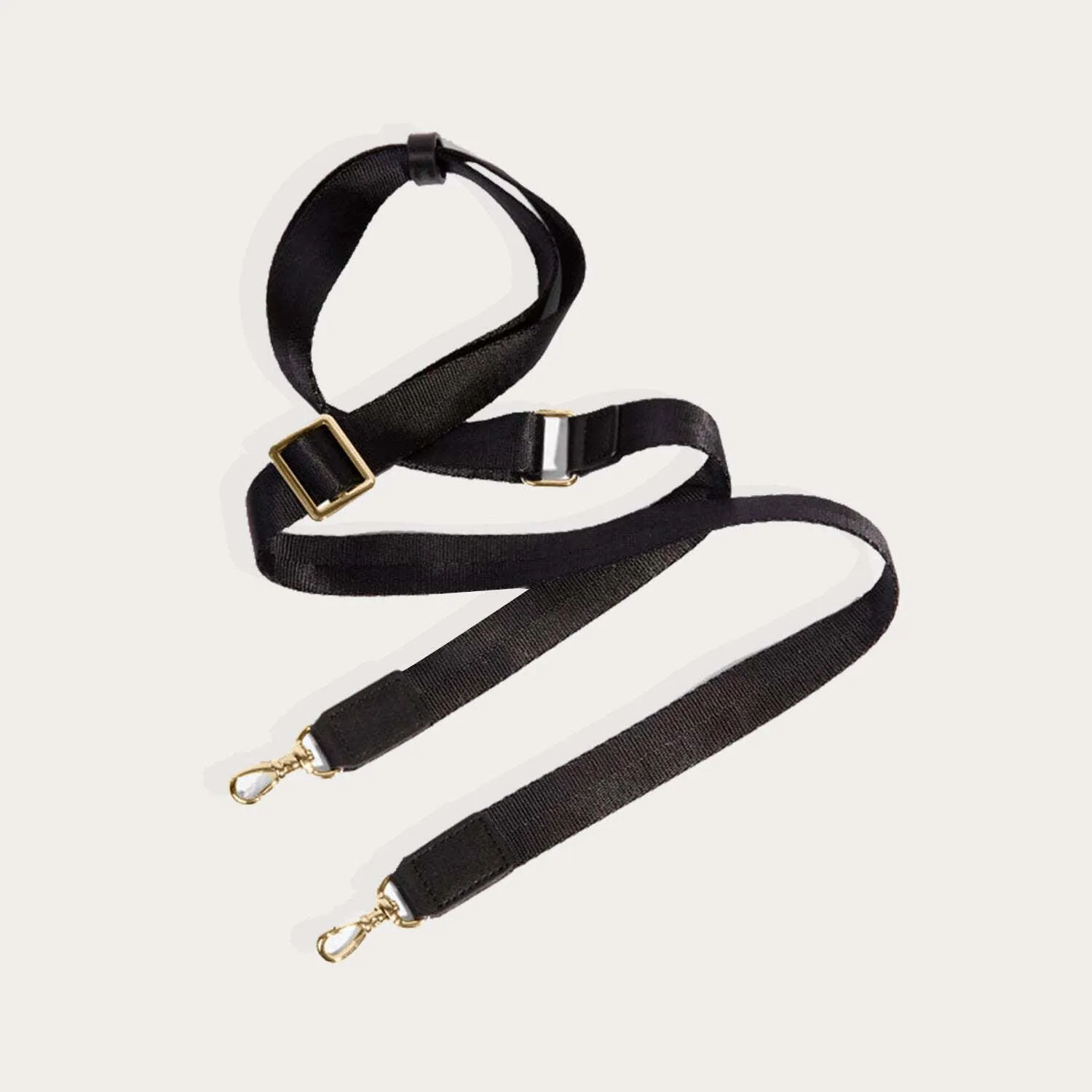 Bobby Nylon Adjustable Crossbody Strap - Black/Gold sold by Bandolier