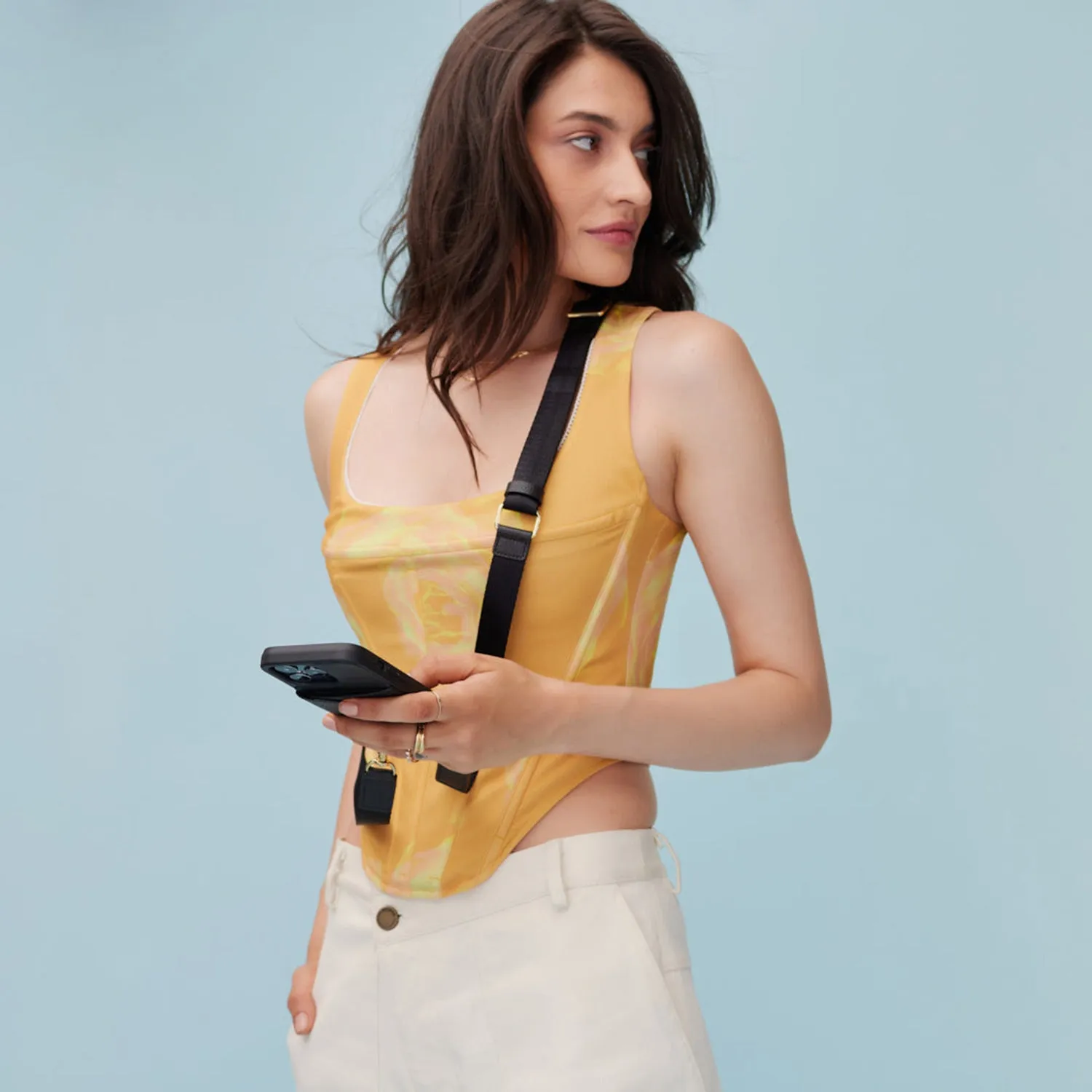 Bobby Nylon Adjustable Crossbody Strap - Black/Gold sold by Bandolier product image thumbnail 3