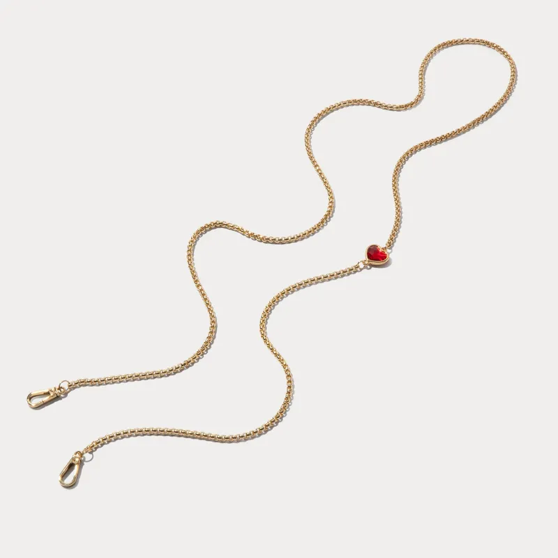 Scarlett Heart Crossbody Strap - Gold/Gold made by Bandolier