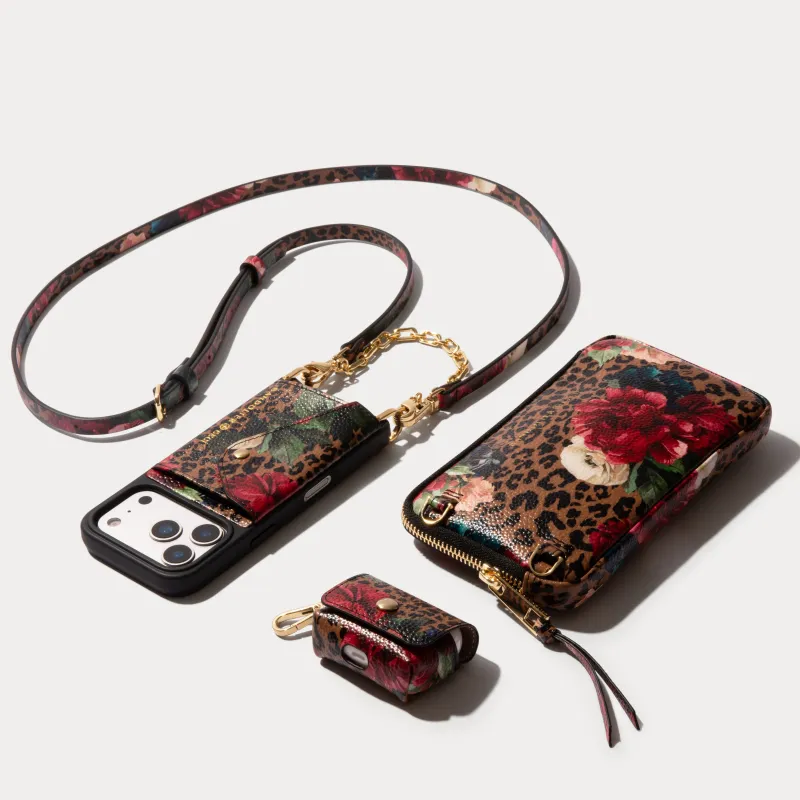 Valentina Essentials Set - Ceci Dark Floral Cheetah/Gold made by Bandolier
