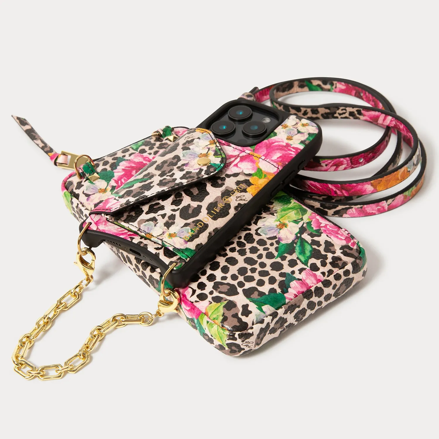 Valentina Duet Pouch Set - Ceci Cheetah/Gold sold by Bandolier product image thumbnail 2