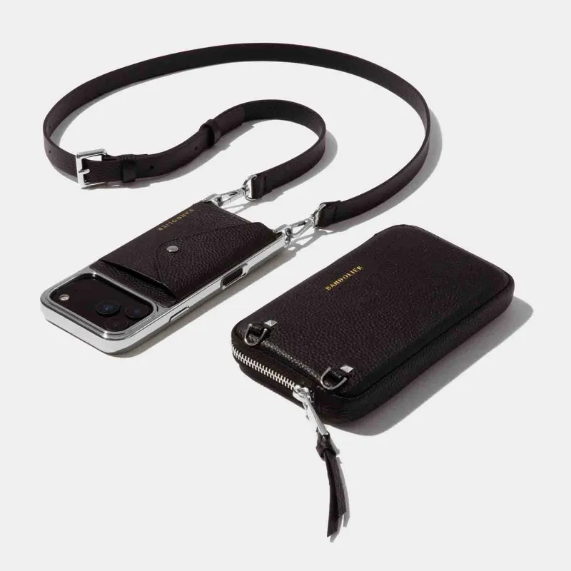 Hailey Pouch Set - Black/Chrome Silver made by Bandolier