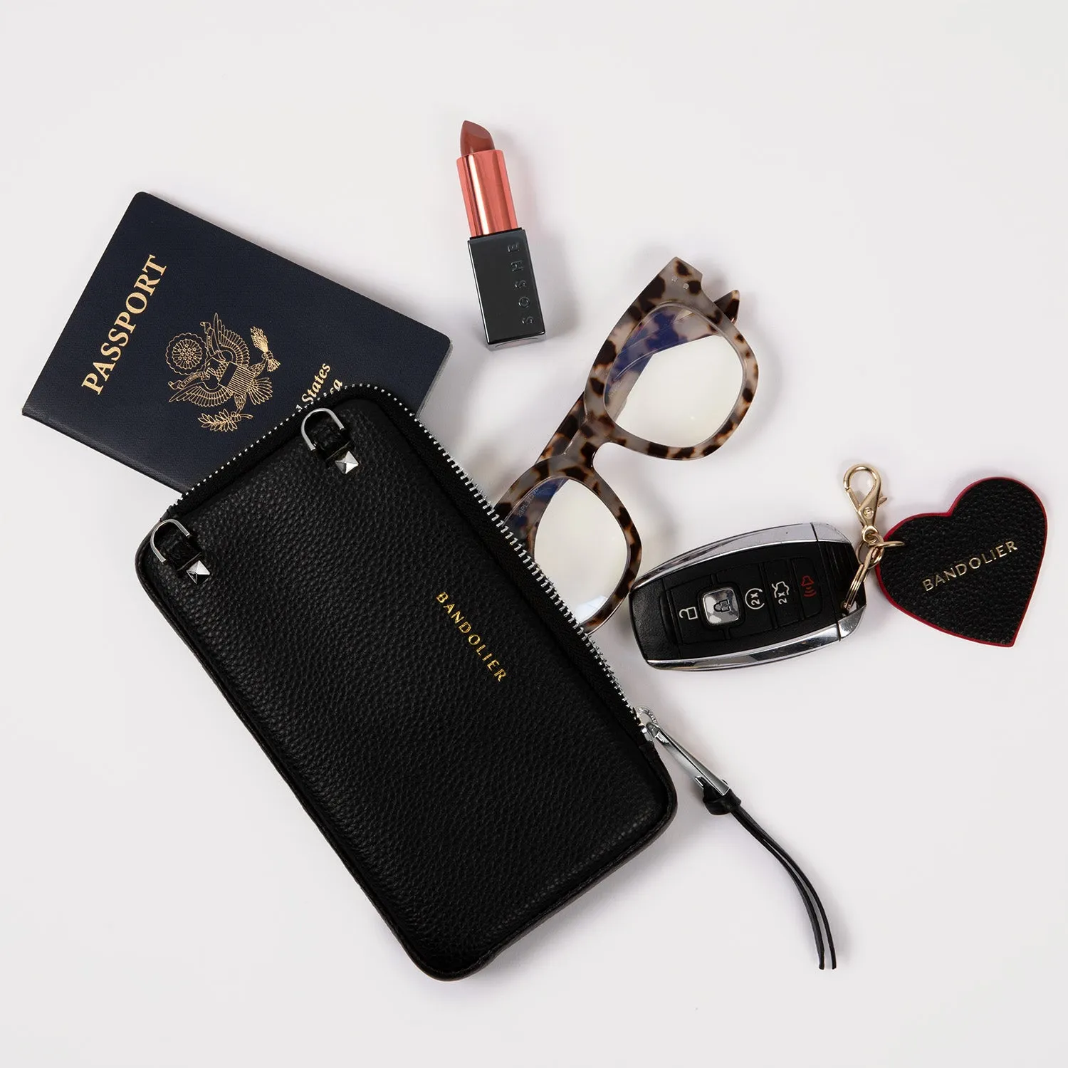 Rayna Chrome Pouch Set - Black/Chrome Silver sold by Bandolier product image thumbnail 5