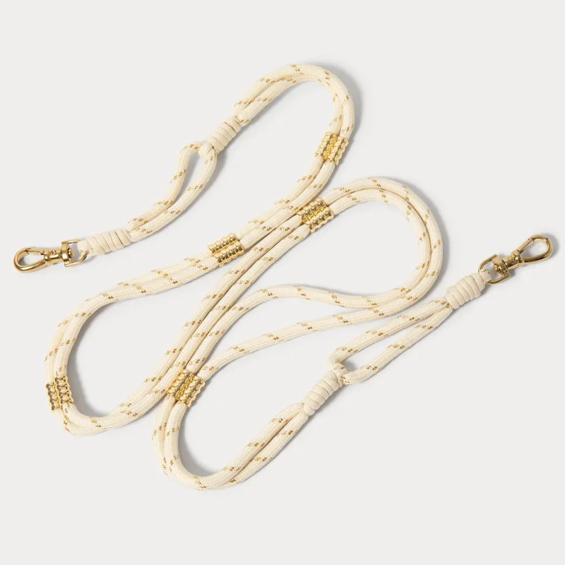 Layla Rope Strap - Ivory/Gold made by Bandolier