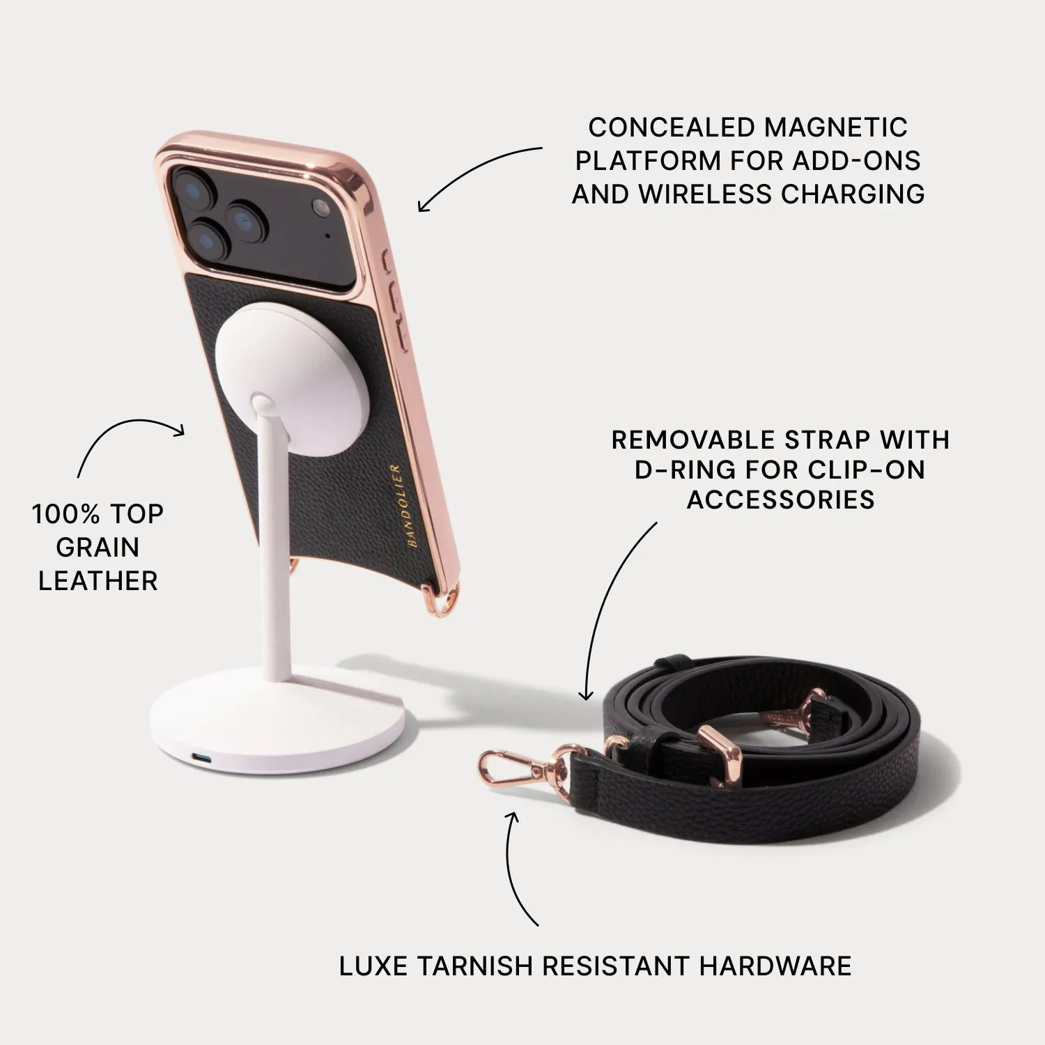 Rayna Chrome Essentials Set - Black/Chrome Rose Gold sold by Bandolier product image thumbnail 2