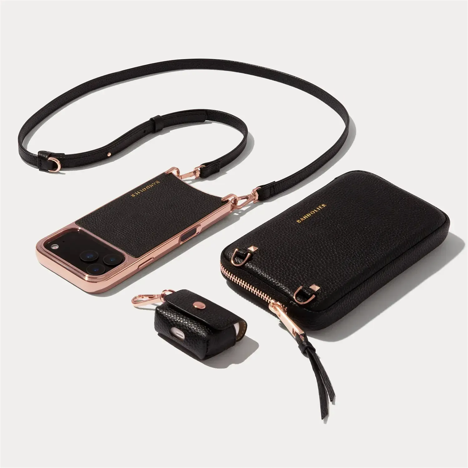 Rayna Chrome Essentials Set - Black/Chrome Rose Gold sold by Bandolier