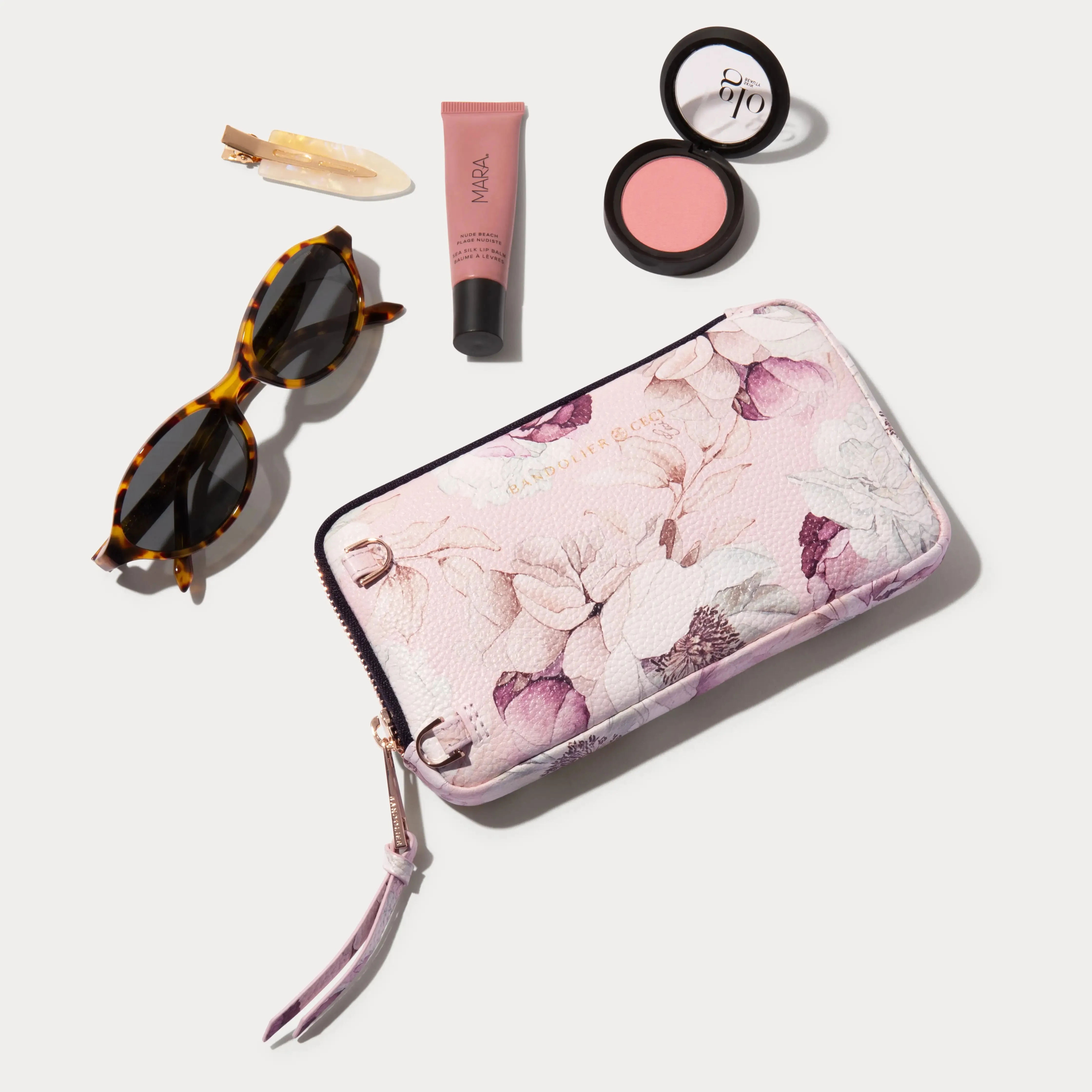 Donna Essentials Set - Ceci Pink Floral/Chrome Gold sold by Bandolier product image thumbnail 5