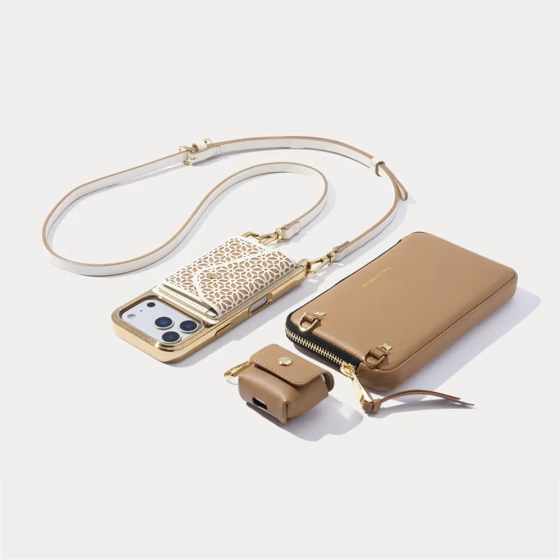 Mira Chrome Magnet Essentials Set - Ivory Tan/Chrome Gold made by Bandolier