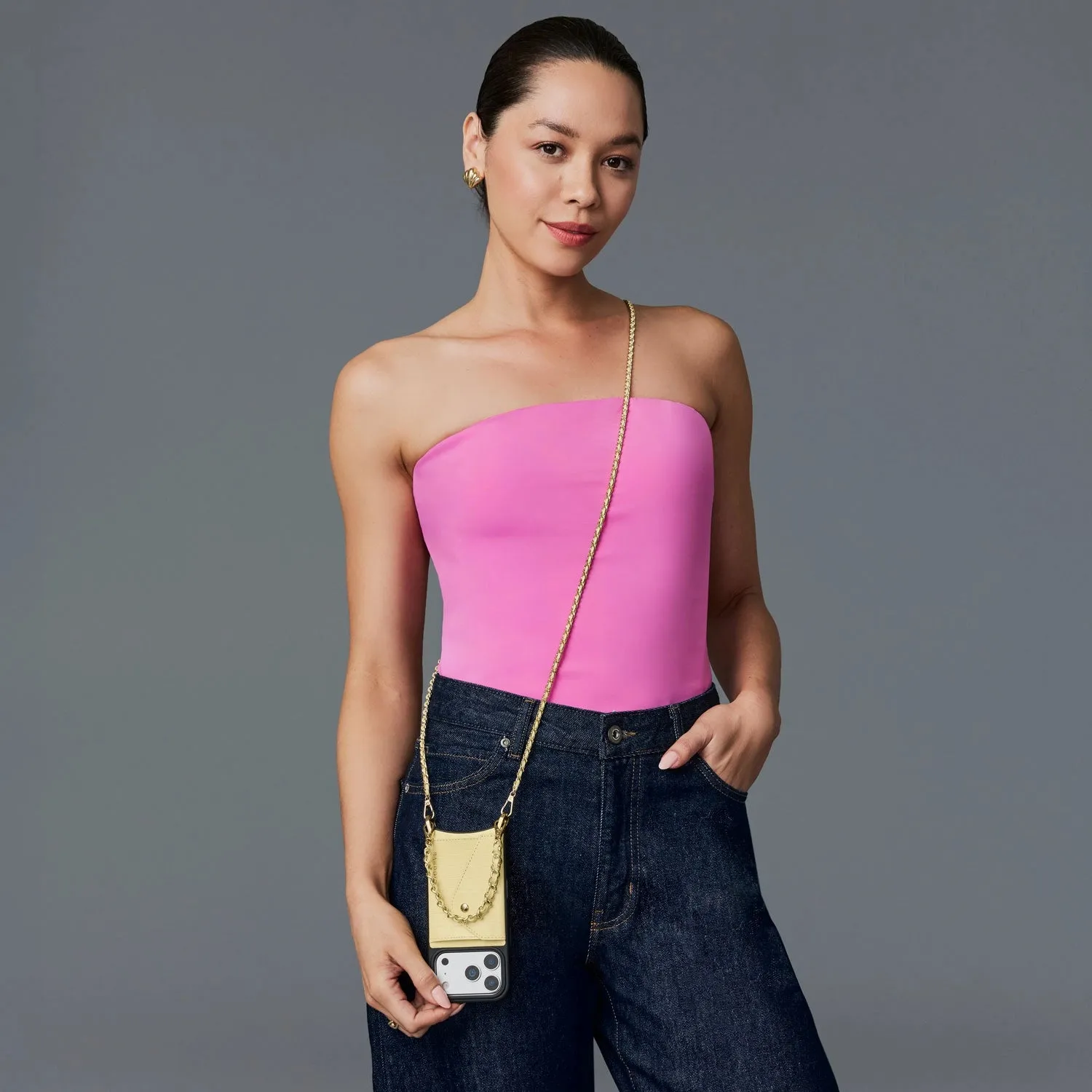 The Lily Essentials Set - Butter Yellow Croc/Gold sold by Bandolier product image thumbnail 4