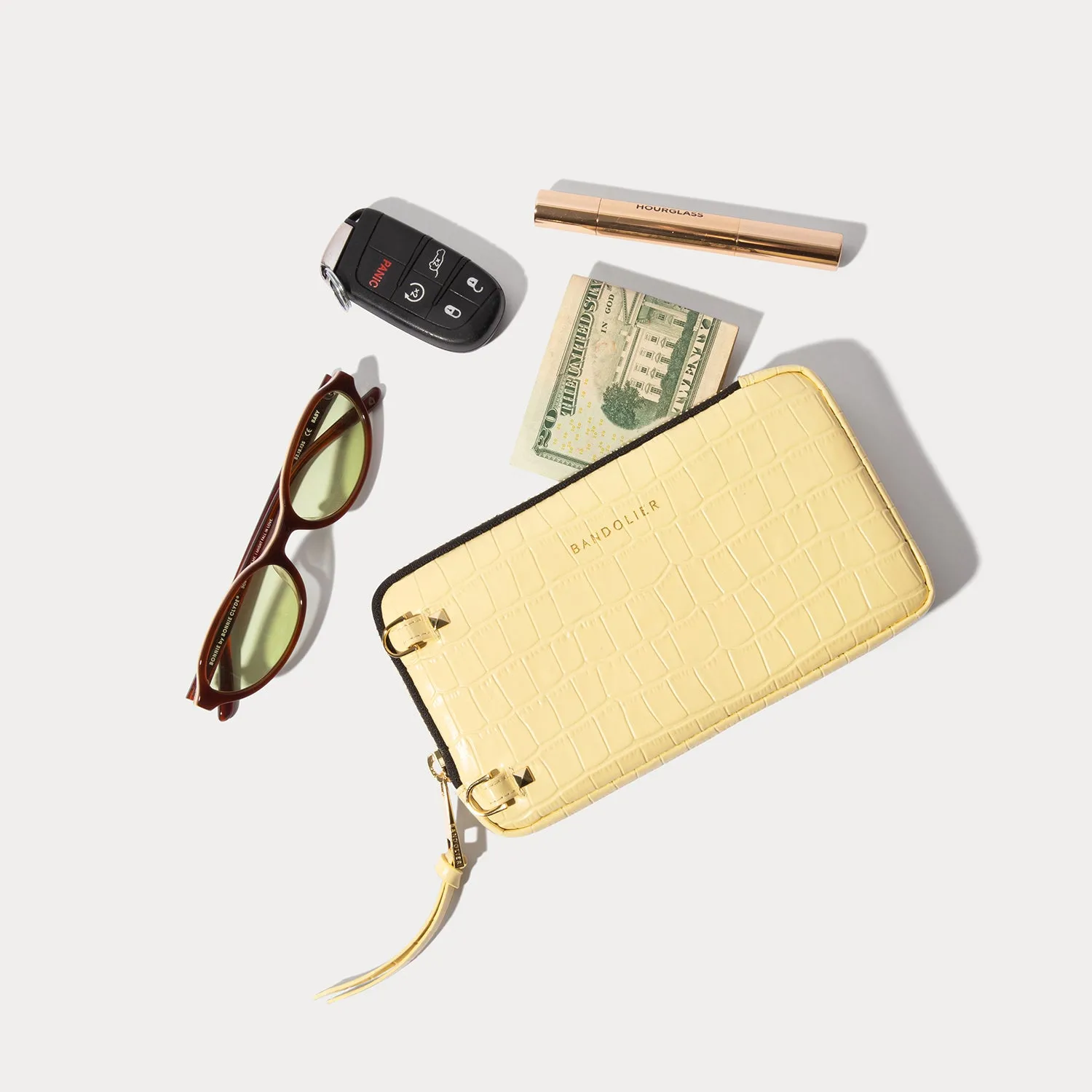 The Lily Essentials Set - Butter Yellow Croc/Gold sold by Bandolier product image thumbnail 2