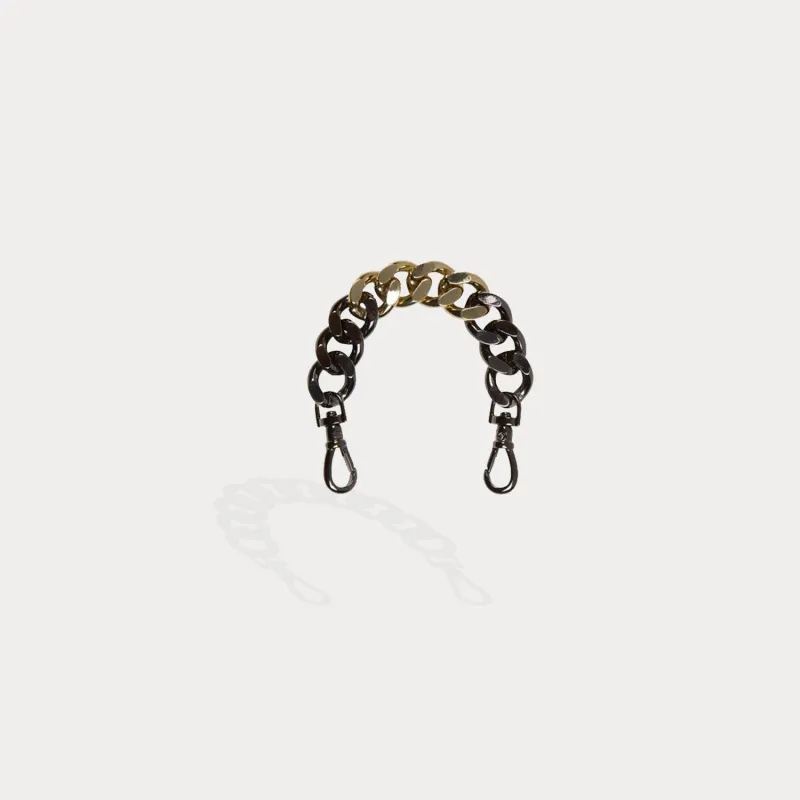 Lola Pewter Bandolet Strap - Black/Gold made by Bandolier