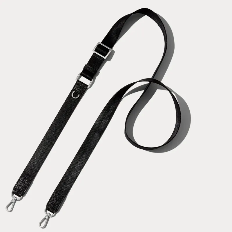 Bobby Nylon Adjustable Strap Only - Black/Silver made by Bandolier