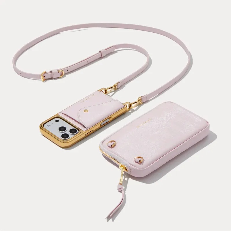 Donna Pouch Set - Pink Wave/Chrome Gold made by Bandolier