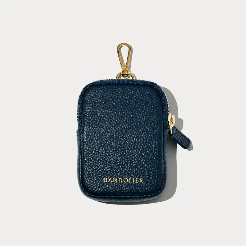 Mini Zip Clip-On Pouch - Navy/Gold made by Bandolier