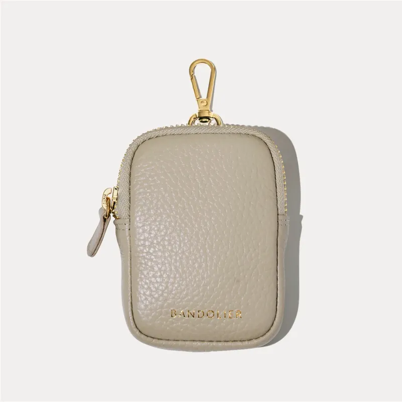 Mini Zip Clip-On Pouch - Stone/Gold made by Bandolier