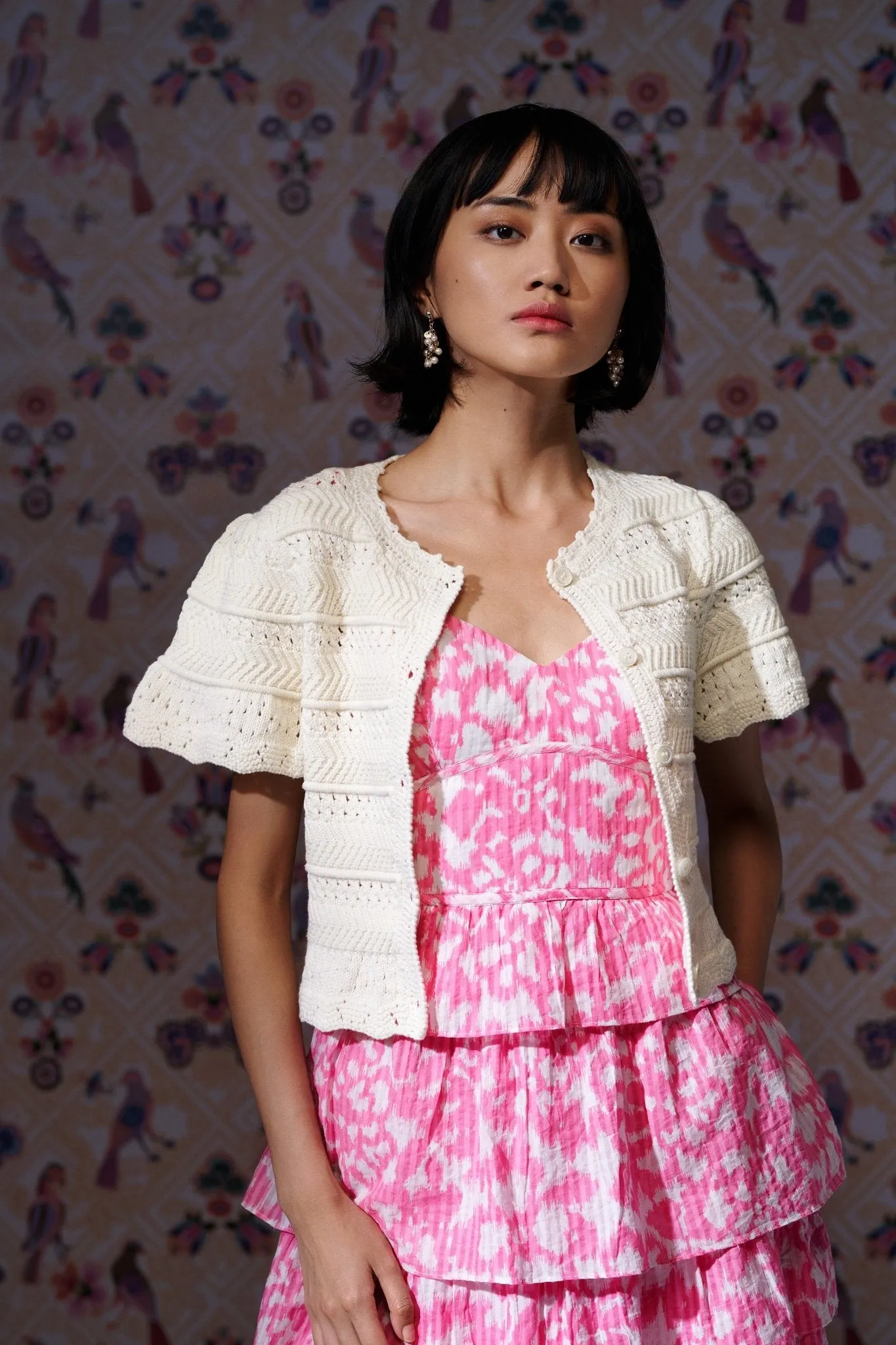 Laura Crochet Cardigan Cream sold by Banjanan product image thumbnail 4