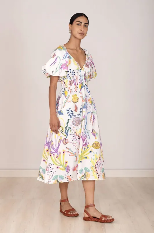 Francesca Dress Marine Mirage made by Banjanan