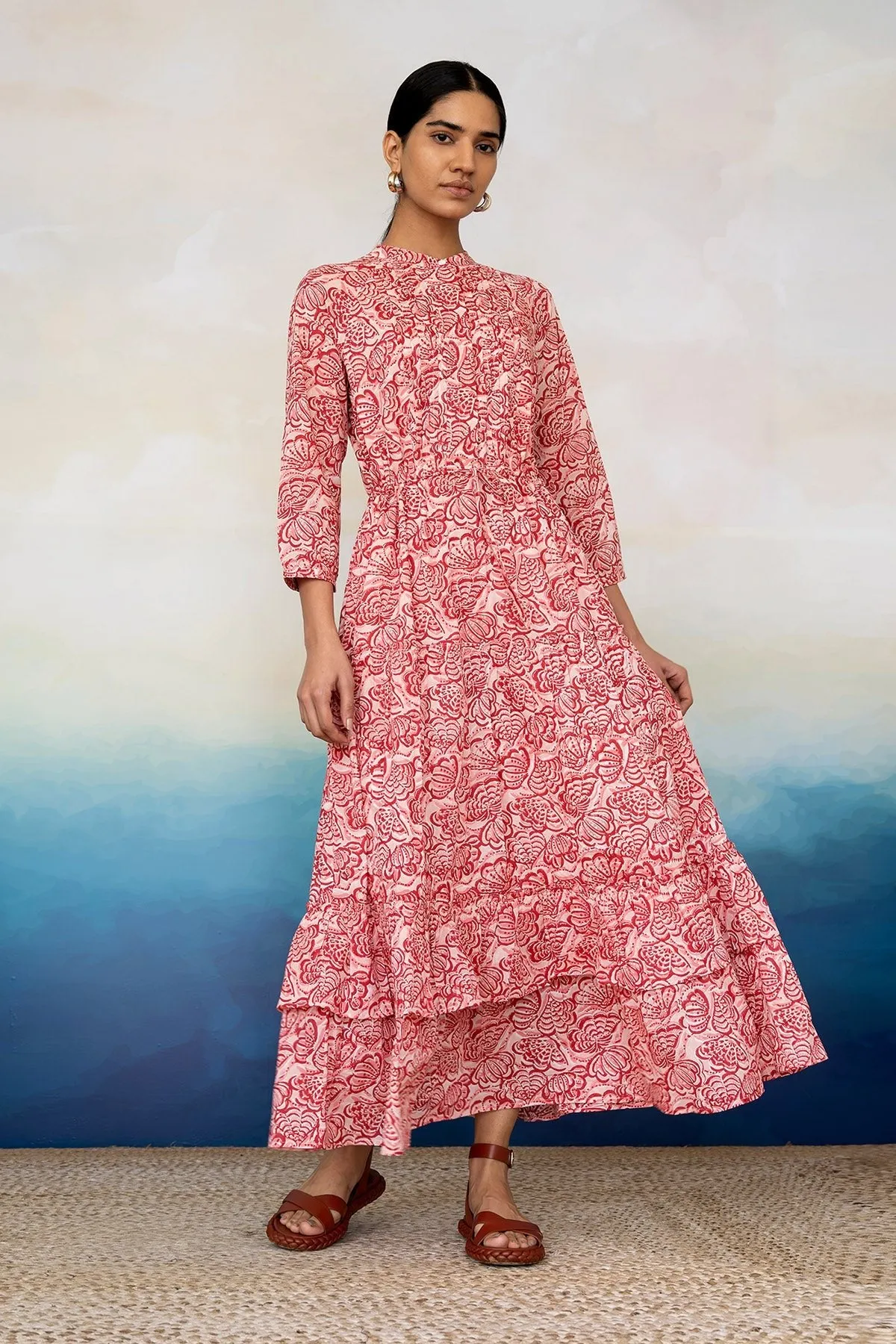 Bazaar Dress Shell Coral sold by Banjanan