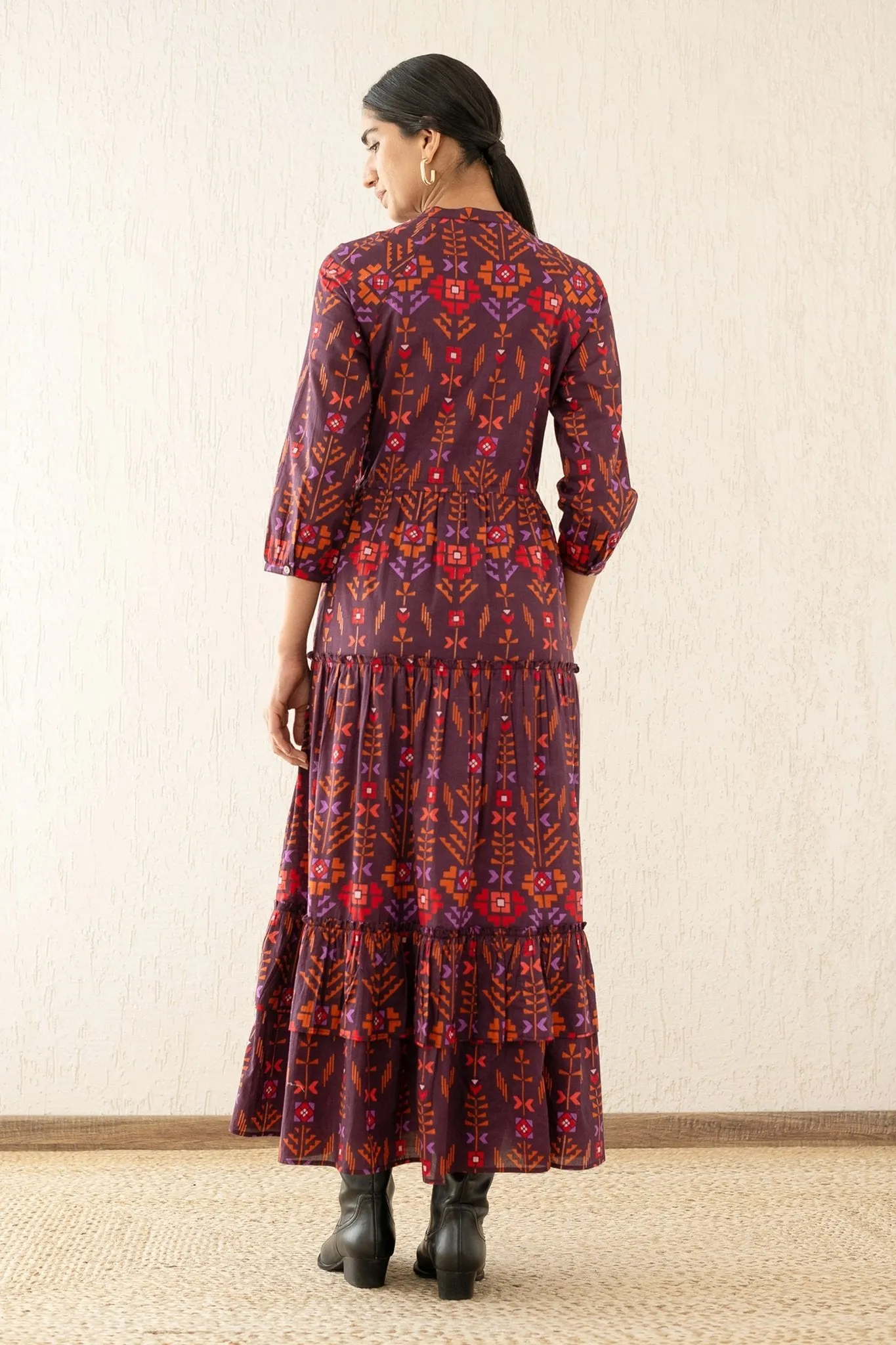 Bazaar Dress Emilie Deco Cinnamon sold by Banjanan product image thumbnail 5