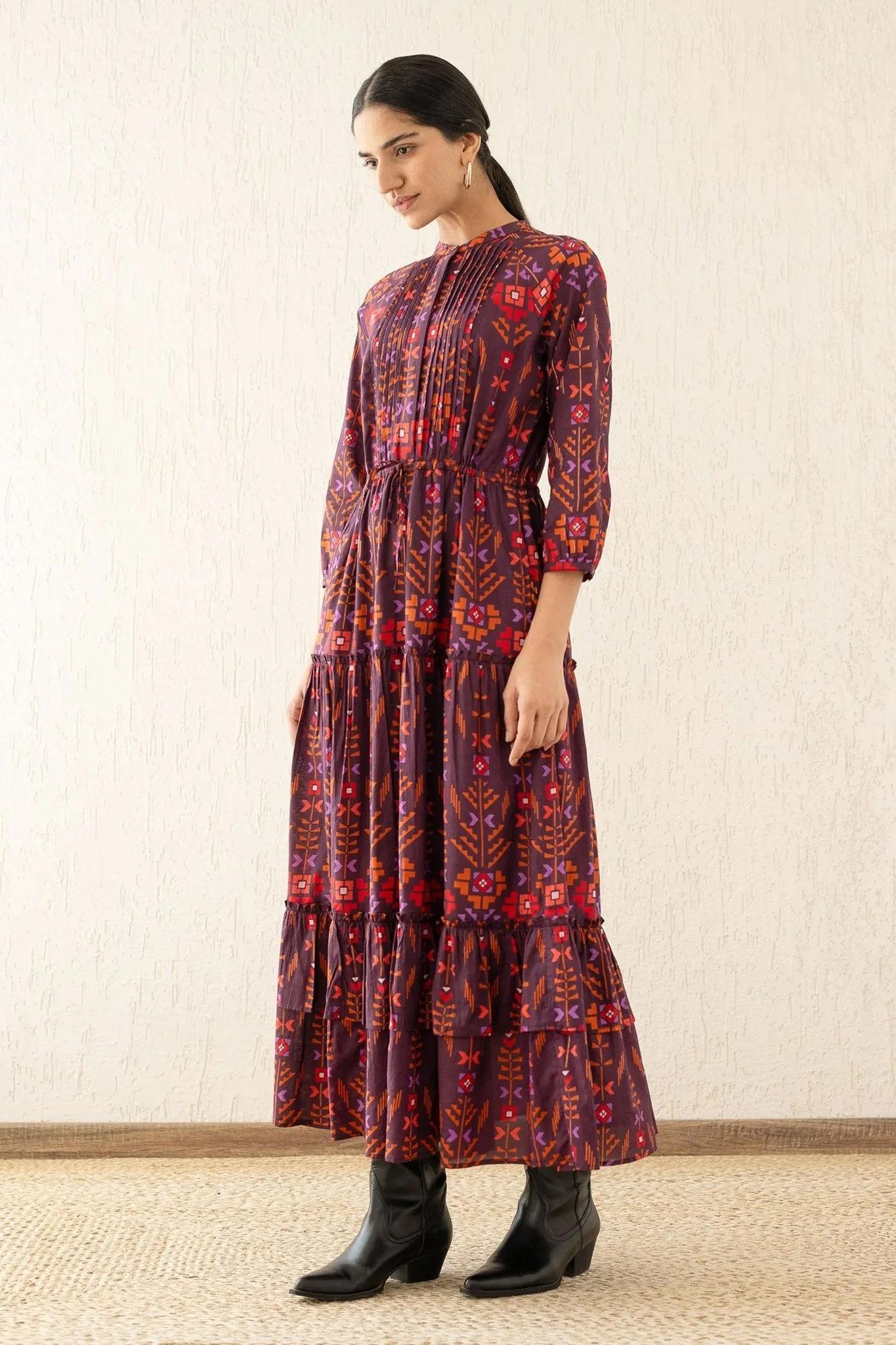 Bazaar Dress Emilie Deco Cinnamon sold by Banjanan product image thumbnail 3