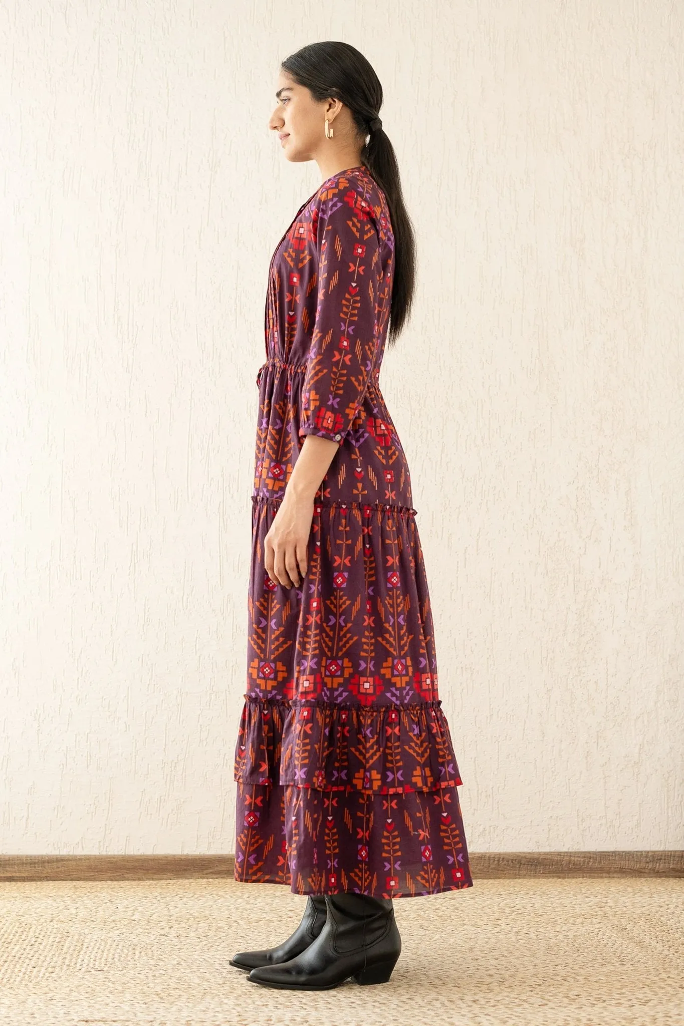 Bazaar Dress Emilie Deco Cinnamon sold by Banjanan product image thumbnail 4