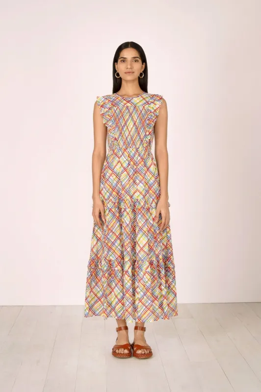 Iris Dress Rainbow Hibiscus sold by Banjanan