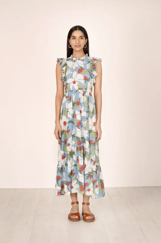 Hannah Dress Magnolia Canal sold by Banjanan