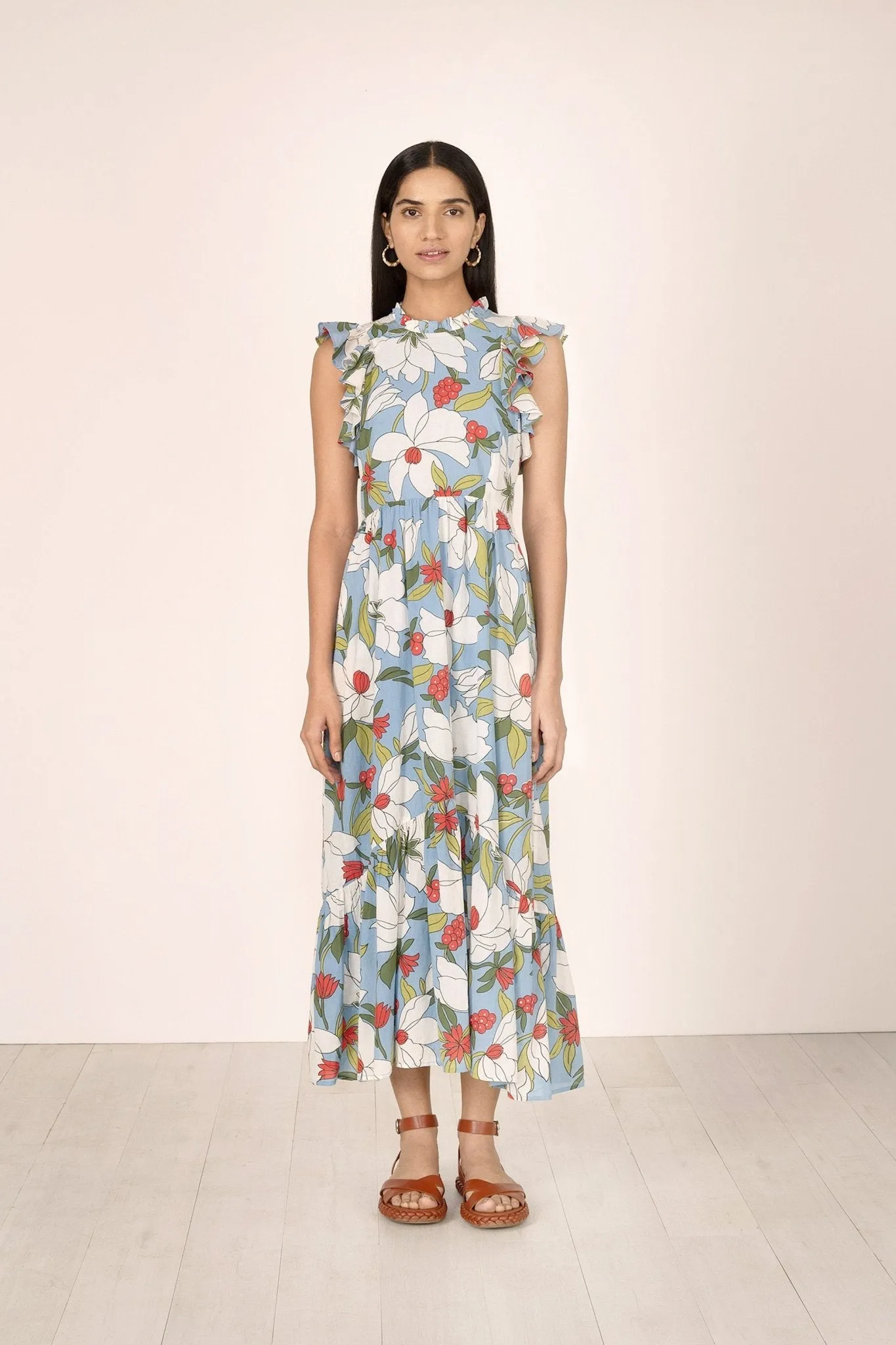 Hannah Dress Magnolia Canal sold by Banjanan