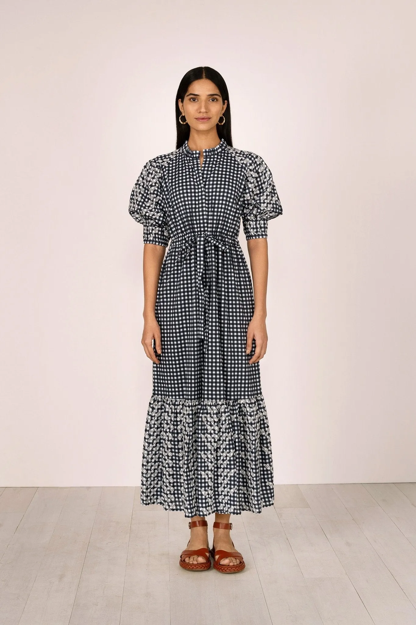 Betty Dress Gingham Noir sold by Banjanan product image thumbnail 5