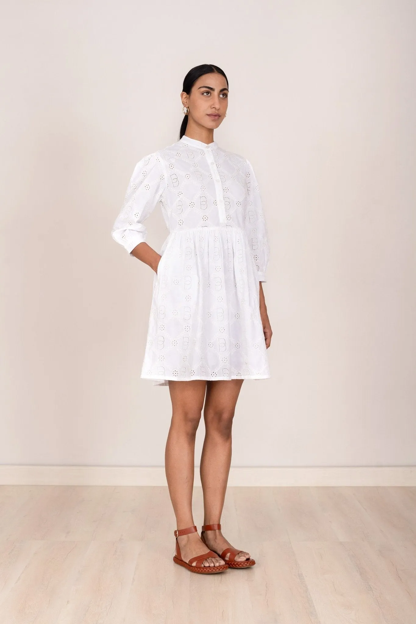 Lucia Dress Heraldic White sold by Banjanan product image thumbnail 4