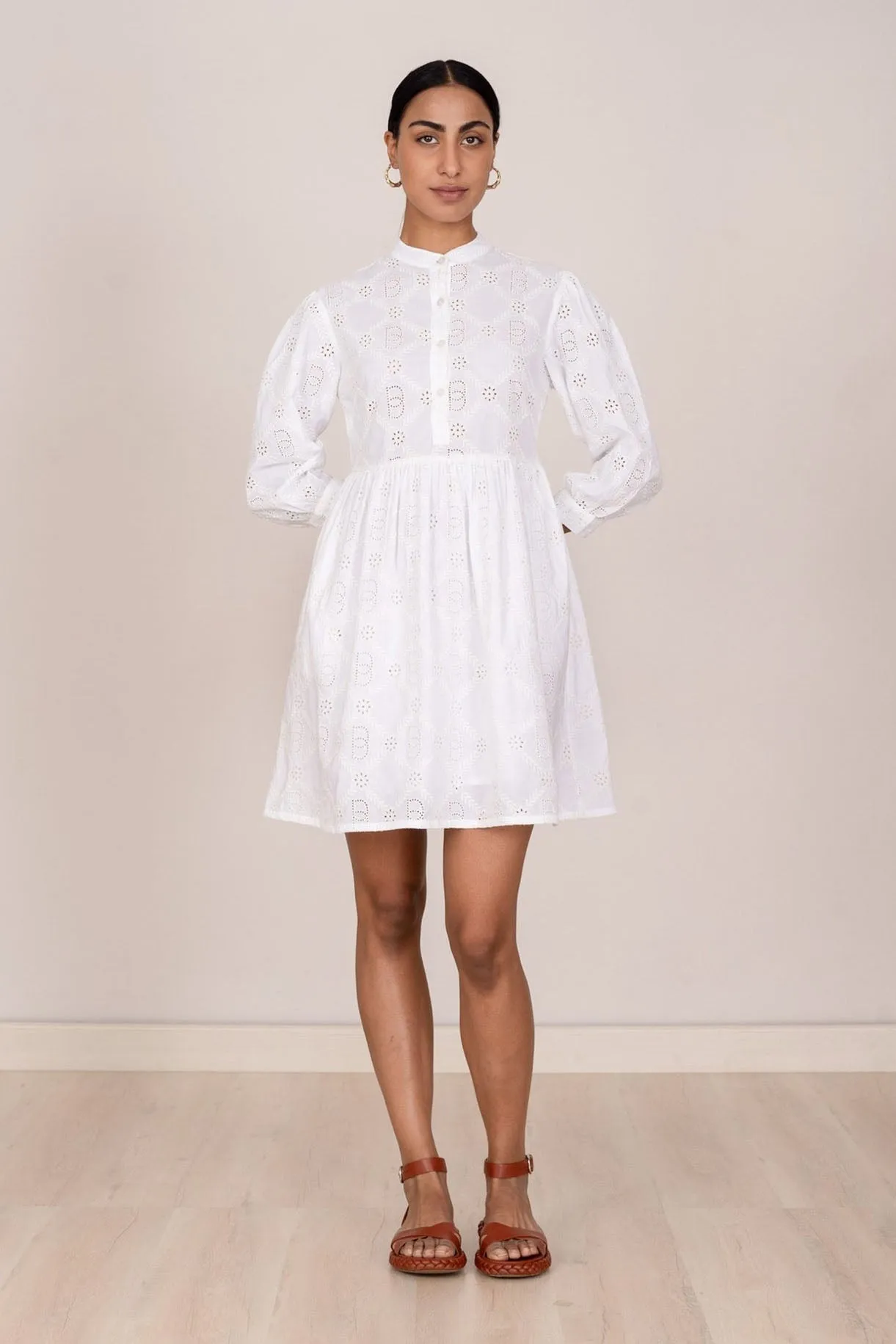 Lucia Dress Heraldic White sold by Banjanan product image thumbnail 2