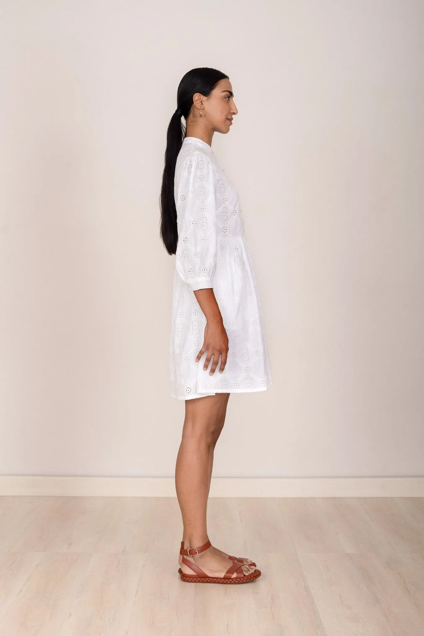 Lucia Dress Heraldic White sold by Banjanan product image thumbnail 5