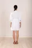 Lucia Dress Heraldic White sold by Banjanan