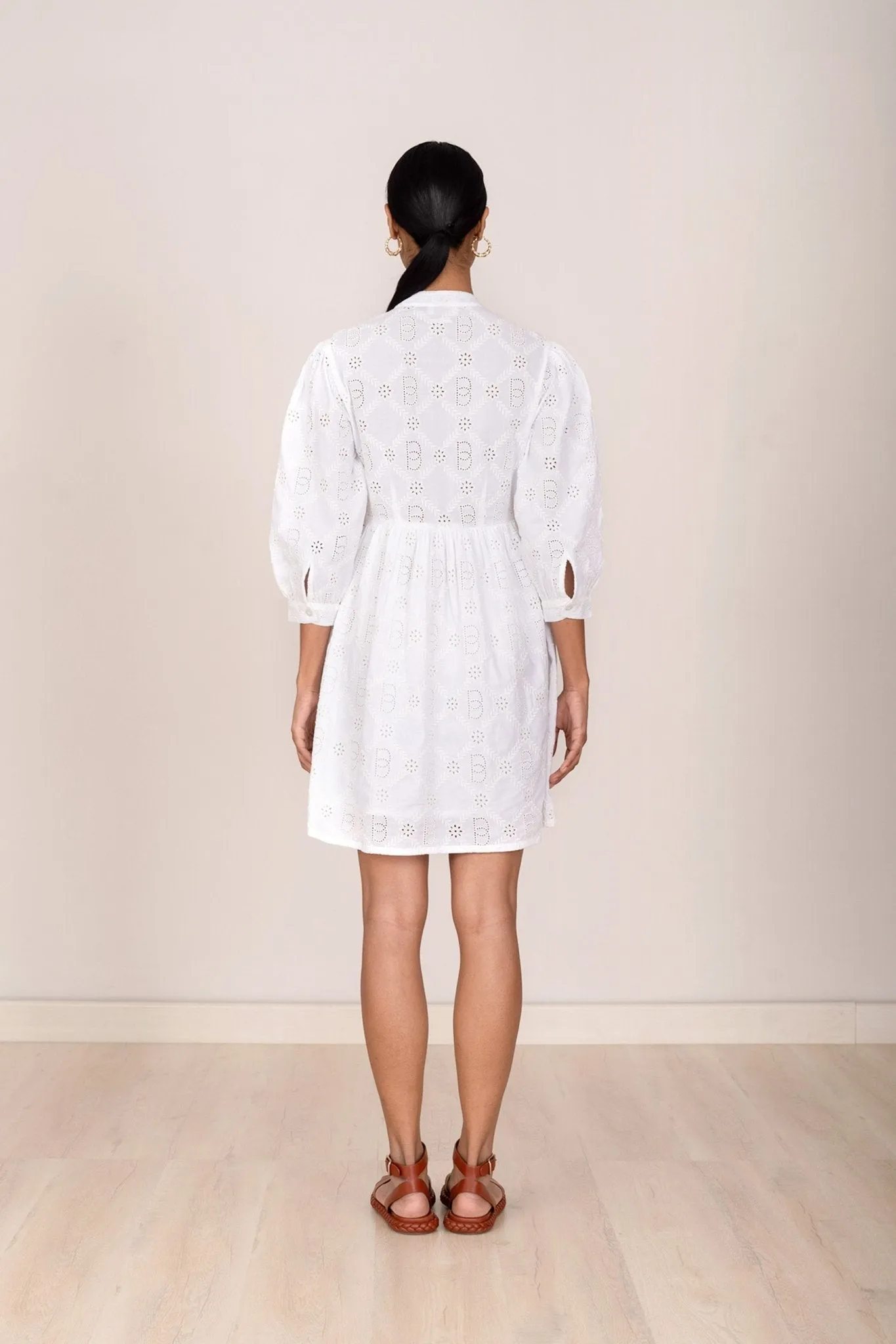 Lucia Dress Heraldic White sold by Banjanan product image thumbnail 3