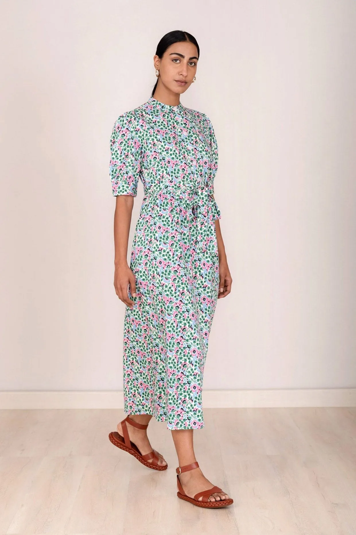 Daffodil Dress Margot Strawberry Cream sold by Banjanan