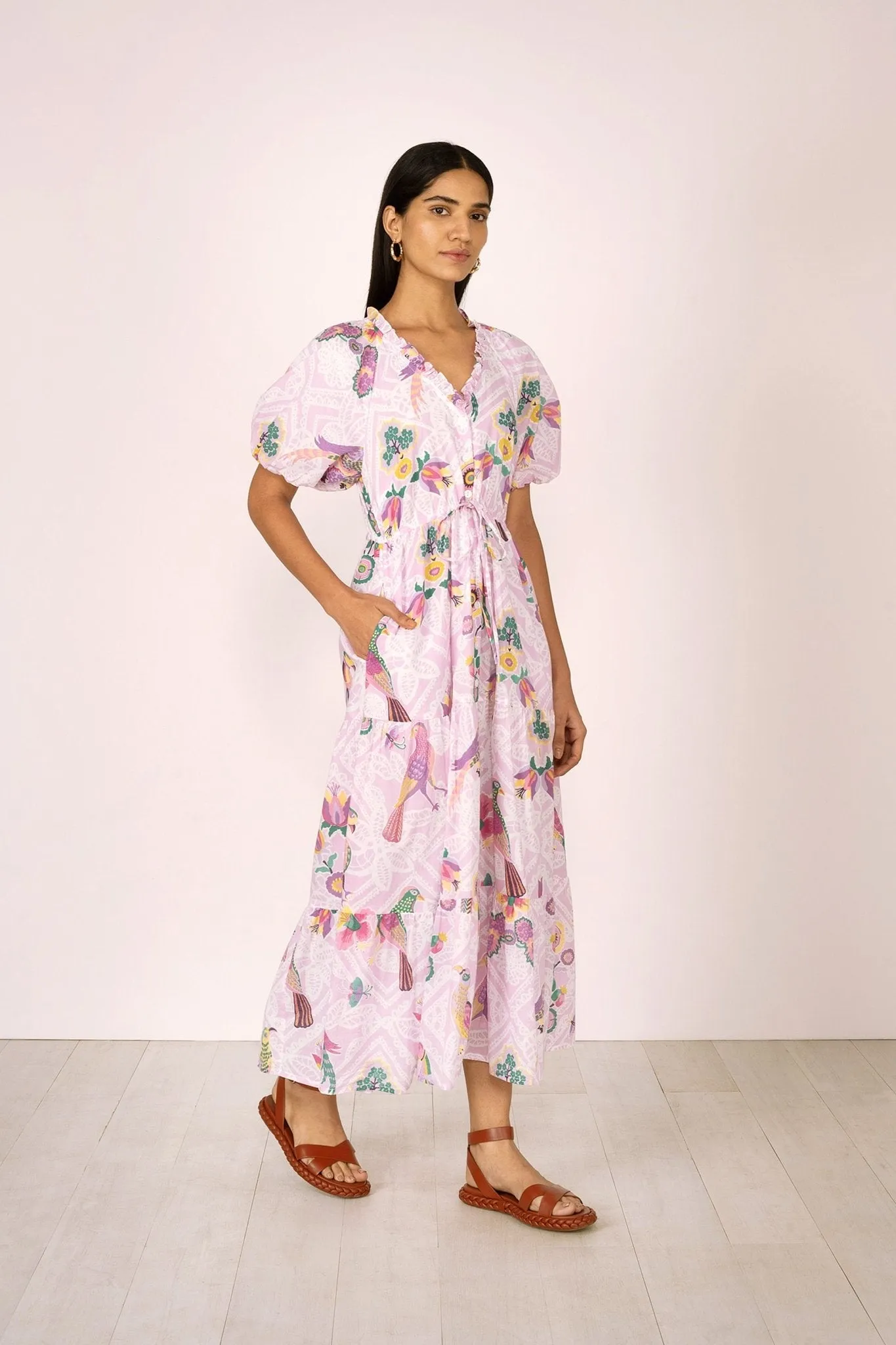 Poppy Dress Folk Lace Lavender sold by Banjanan product image thumbnail 2